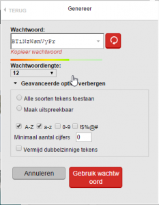 Wachtwoord genereren